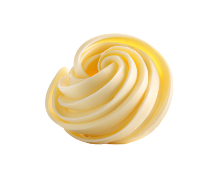 butter flake on transparent background