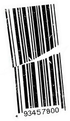 High-contrast barcode image suitable for digital and print identification and encoding data.