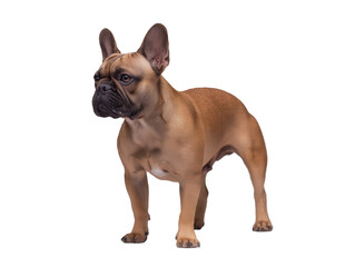 Fototapeta premium French Bulldog with fawn coat isolated on transparent background