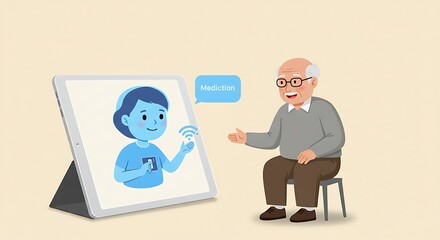 Senior Citizen Video Calling Grandchild  Connecting Generations Through Technology