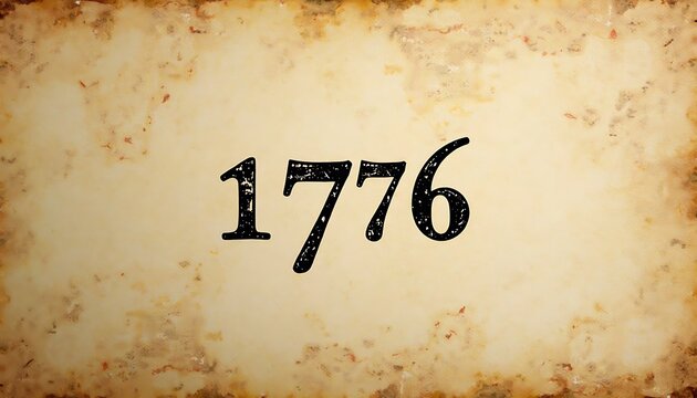 Vintage 1776: A vintage parchment background displays the year 1776 in a classical serif font, evoking a sense of historical significance.