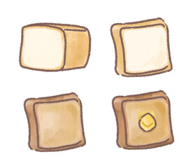 食パンのイラスト