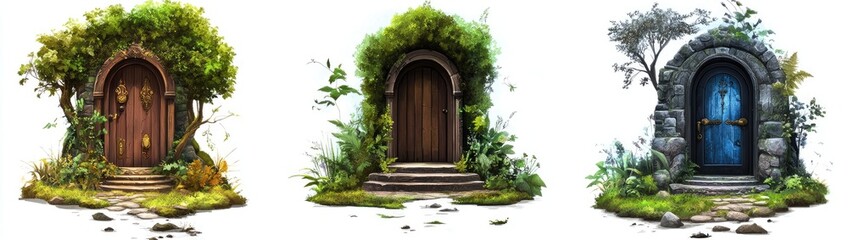 Fototapeta premium Enchanting Doors of Fantasy Worlds