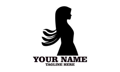 Silhouette of woman wearing hijab in side profile on isolated white background minimalistic style. Culture concept, woman wearing hijab vector illustration and woman wearing hijab logo icon