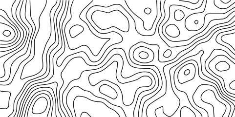 Generate a seamless abstract black and white topographic map pattern with irregular contour lines forming organic shapes, suitable for use as a background or texture.