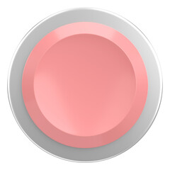 Circle button. Price tag. 3D illustration.