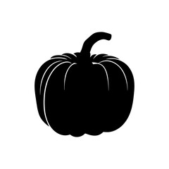 Pumpkin silhouette vector graphic for halloween thanksgiving autumn harvest designs and crafts