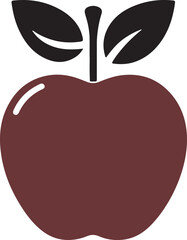 isolated lily apple  Vector,apple Silhouette,apple icon  , apple symbol ,  apple Vector illustration, Vector Graphic, EPS 10 
