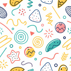 Vibrant, playful, and colorful abstract pattern