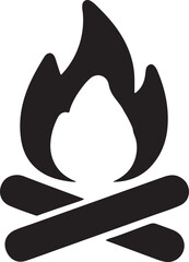isolated lily campfire Vector,campfire Silhouette,campfire icon  , campfire symbol ,black campfire Vector illustration, Vector Graphic, EPS 10 