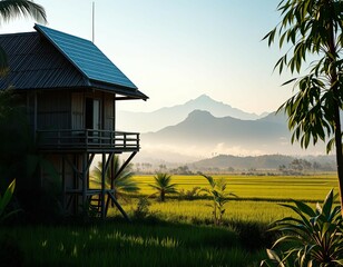 Tropical Countryside House with Solar Roof