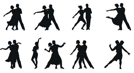 Silhouette Serenade: Ballroom's Embrace