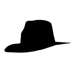 Silhouette of a fedora hat vector illustration for fashion accessory and style design needs