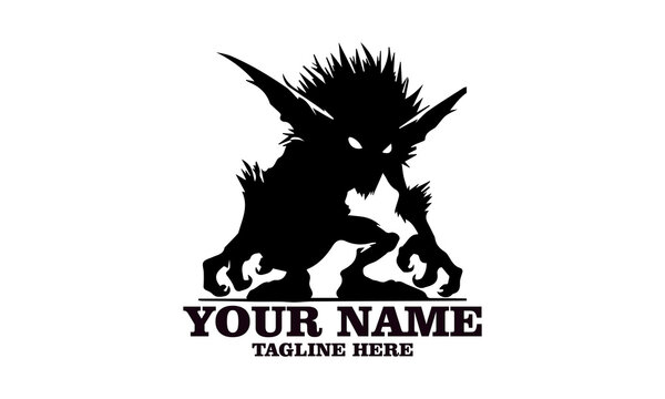 goblin cartoon icon evil goblin essence vector illustration and twisted goblin tactics cartoon icon evil goblin essence logo design with white background