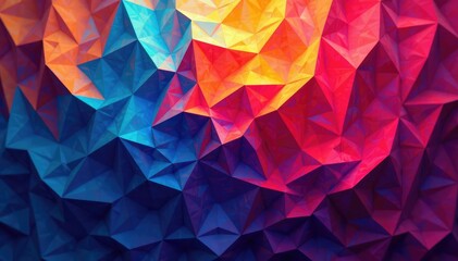 Naklejka premium Intricate tessellation of geometric shapes in vibrant hues , abstract, symmetry, line