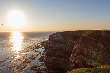 Sunset on the island of Helgoland - Germany - rock Dlouha Anna