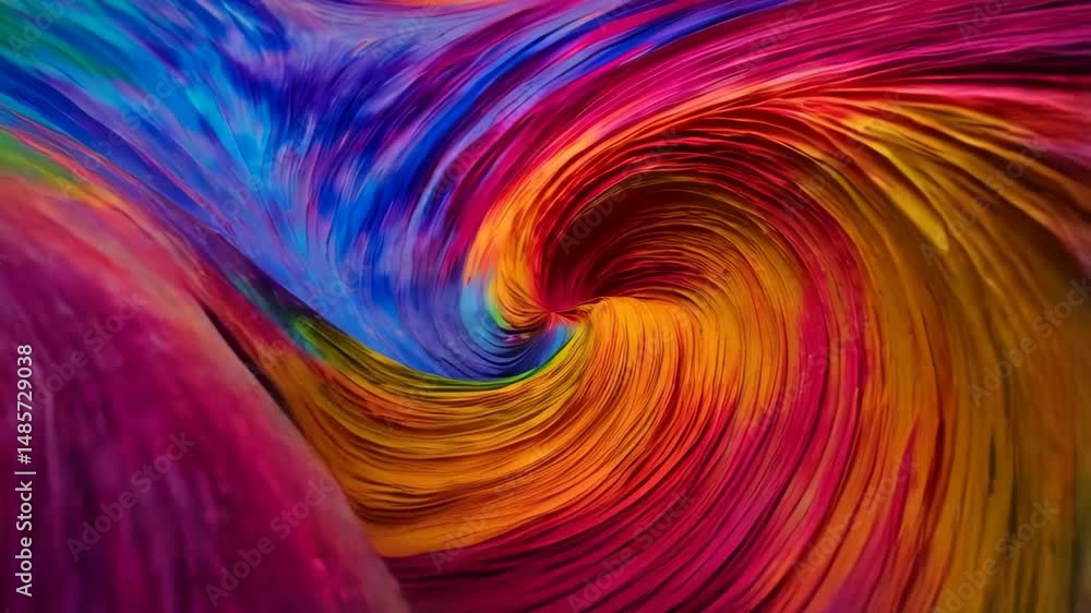 Poster dynamic abstract background featuring vibrant colorful swirls and fluid motion, creating a visually 