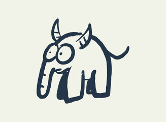 Illustration of an Alien and Monster Doodle