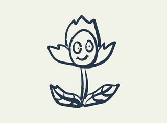 Illustration of an Alien and Monster Doodle