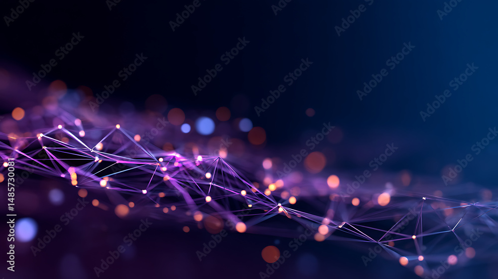 Aufkleber purple up day digital network visualization immersive connectivity solutions for tech innovation, ai