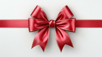Fototapeta premium Elegant Red Gift Bow Design