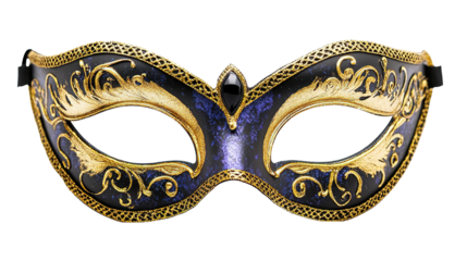 Elegant Masquerade Carnival Mask Isolated on PNG Transparent Background
