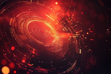 Obraz premium Futuristic Glowing Circular Interface