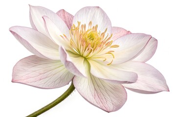 Fototapeta premium Pink lotus and water lily blossoms, aquatic flora of summer beauty