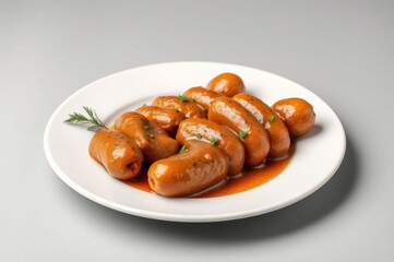 Fototapeta premium Classic German Currywurst Plate