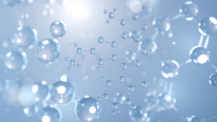 etizolam molecular structure 3d, anxiolytic agent structural chemical formula view from a microscope