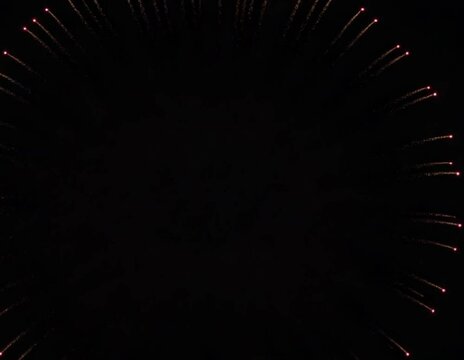 Abstract Firework on black night sky background, 4th of July independence day, New Year eve, Christmas 2025, Diwali Holiday concept. High quality 4k chromakey Cinematic Slow Motion