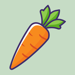 vector illustration of a carrot