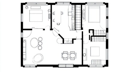 Two-story home floor plan