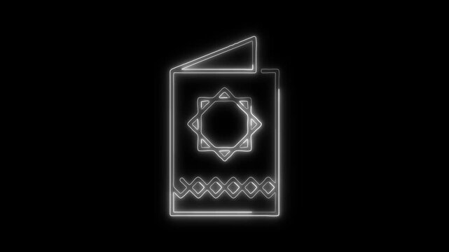 Greeting Card Icon HD Video black background