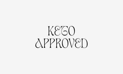 Keto Approved Vector Label – Serif Minimal Typography Stamp for Low-Carb Food & Packaging Design