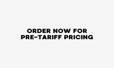 Order Now for Pre-Tariff Pricing – Decorative Sans Serif Typography Label for Promotional Sales & Business Alerts