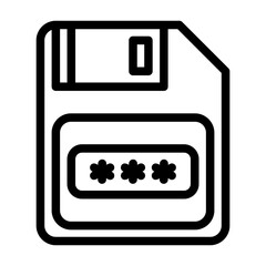a series of icons containing security controls, protection, passwords, security technology