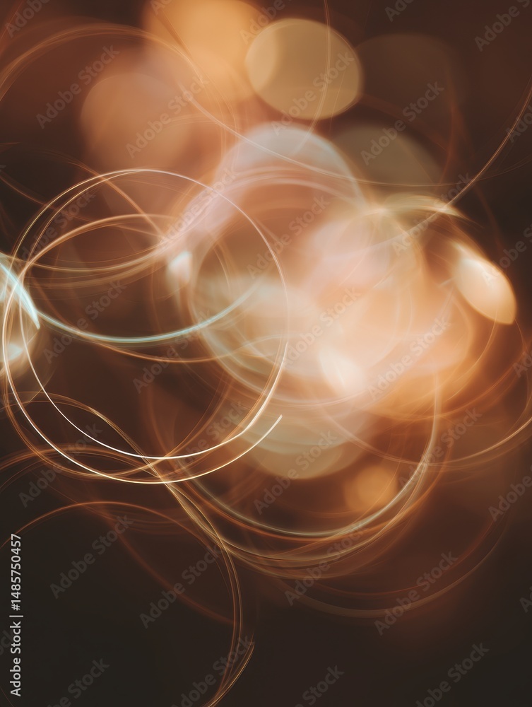Poster abstract background with colorful light circles and bokeh effect for artistic and creative projects