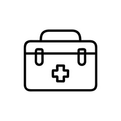Obraz premium Icon of a doctorchest / first aid kit