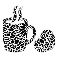 Coffee Animal Mandala, Animal Silhouette