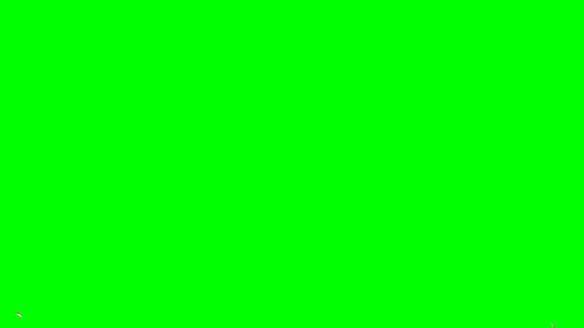 4K cracker golden confetti animation frame on green screen.
