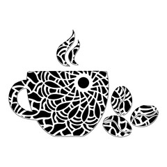 Coffee Animal Mandala, Animal Silhouette