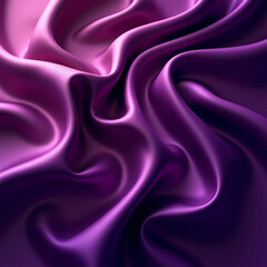 Obraz premium Royal Purple Wave — Hyper-Realistic Silk Fabric Motion