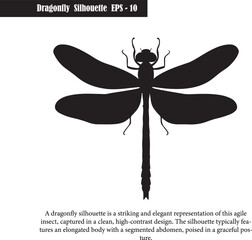 Dragonfly Silhouette Vector Illustration