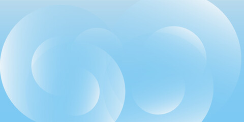 Abstract minimalist banner background, pastel colorful, blue and white gradations. Circle effect style geometric simple art