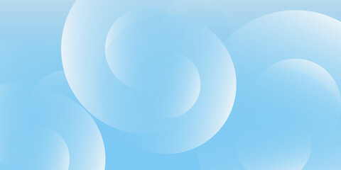 Abstract minimalist banner background, pastel colorful, blue and white gradations. Circle effect style geometric simple art
