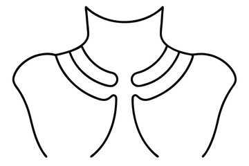 Clavicle Collarbone Line art Artistic Neck Contour