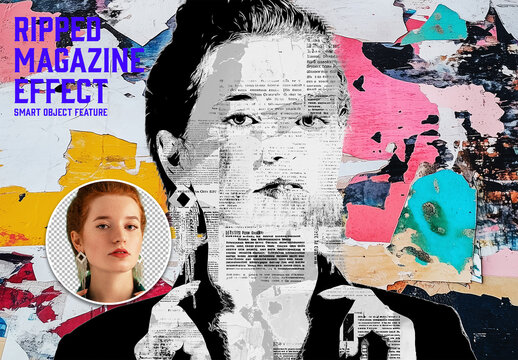 Ripped Magazine Effect