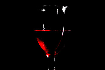 A Glass of Wine in Low Ambient Light