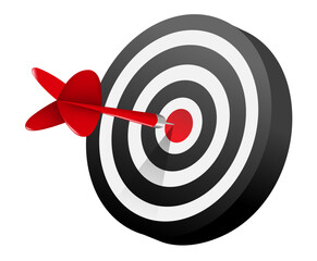 dart target success illustration accuracy concept dartboard
